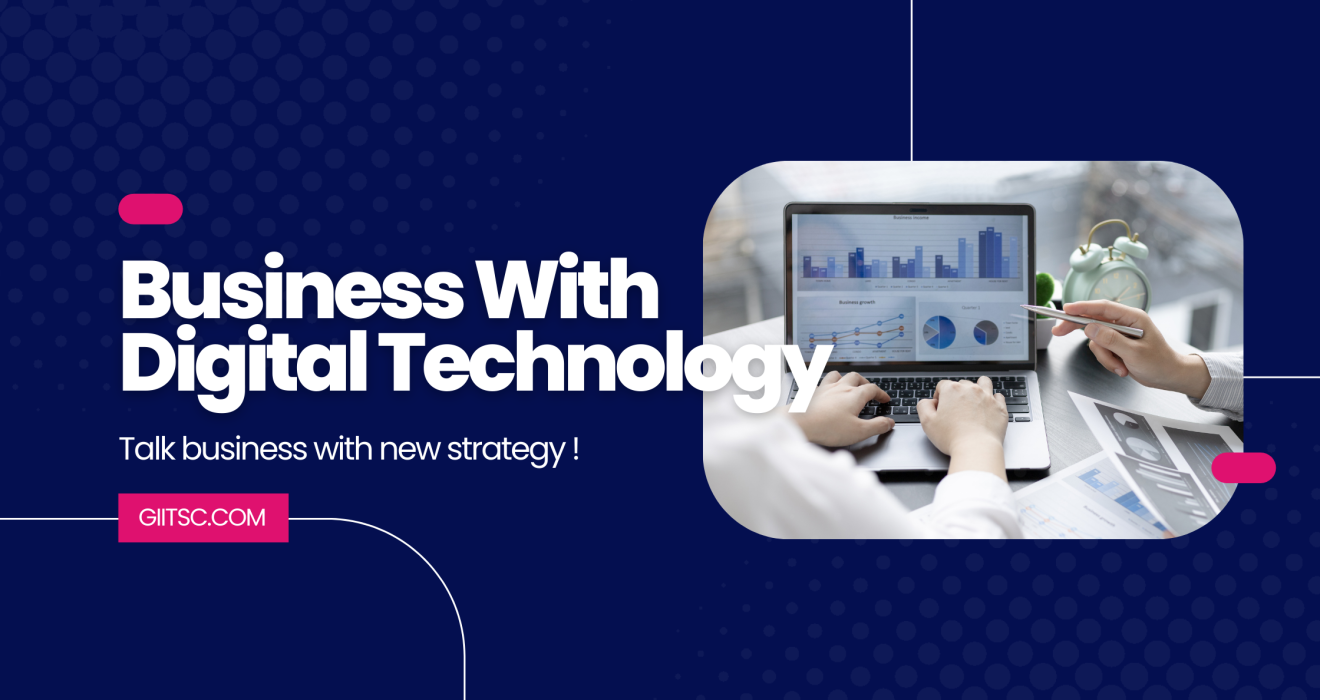 GIITSC Blue White Patterns Digital Business Blog Banner